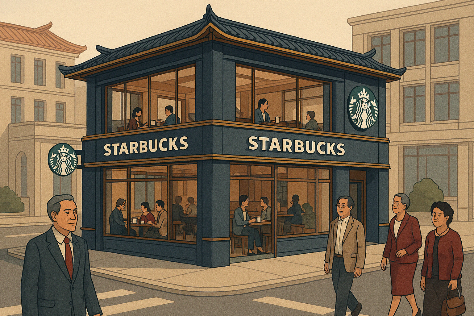 Starbucks corner location